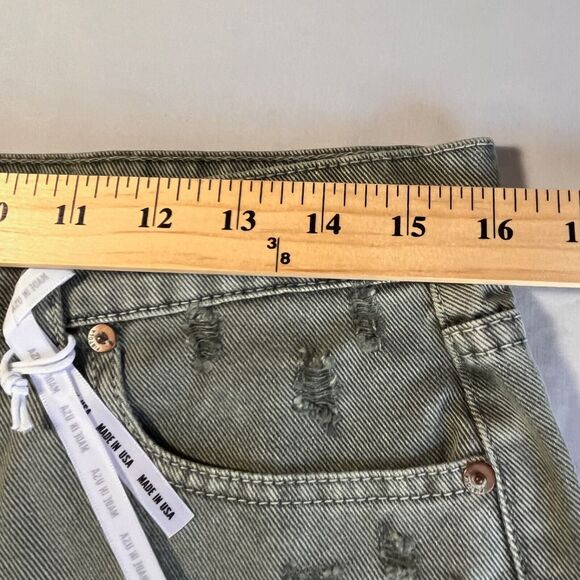 PISTOLA Gigi Low Rise Cut off Distressed shorts in Olive Green Sz 27 NWT - Picture 3 of 9